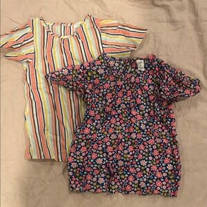 Carter's Multicolor Striped and Floral tops
